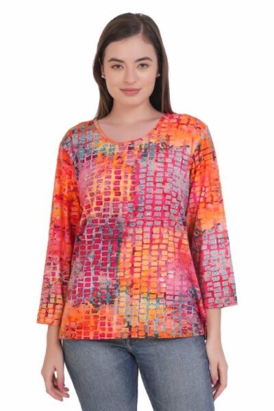 Parsley & Sage — mosaic print top