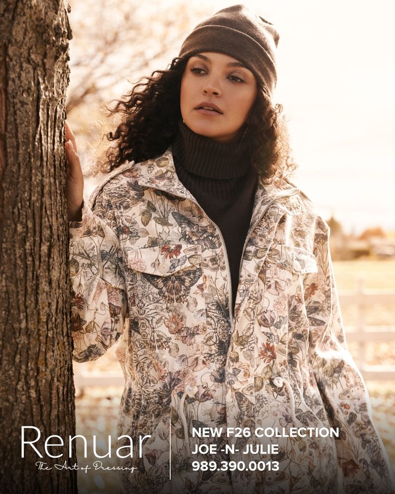 Renuar — botanical-print field jacket