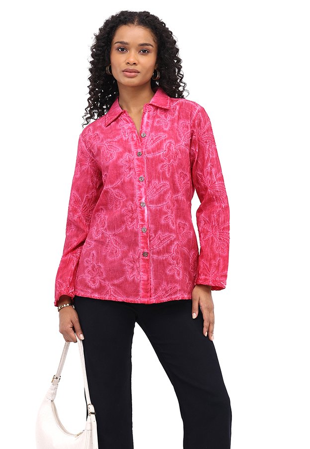 Pink button tunic